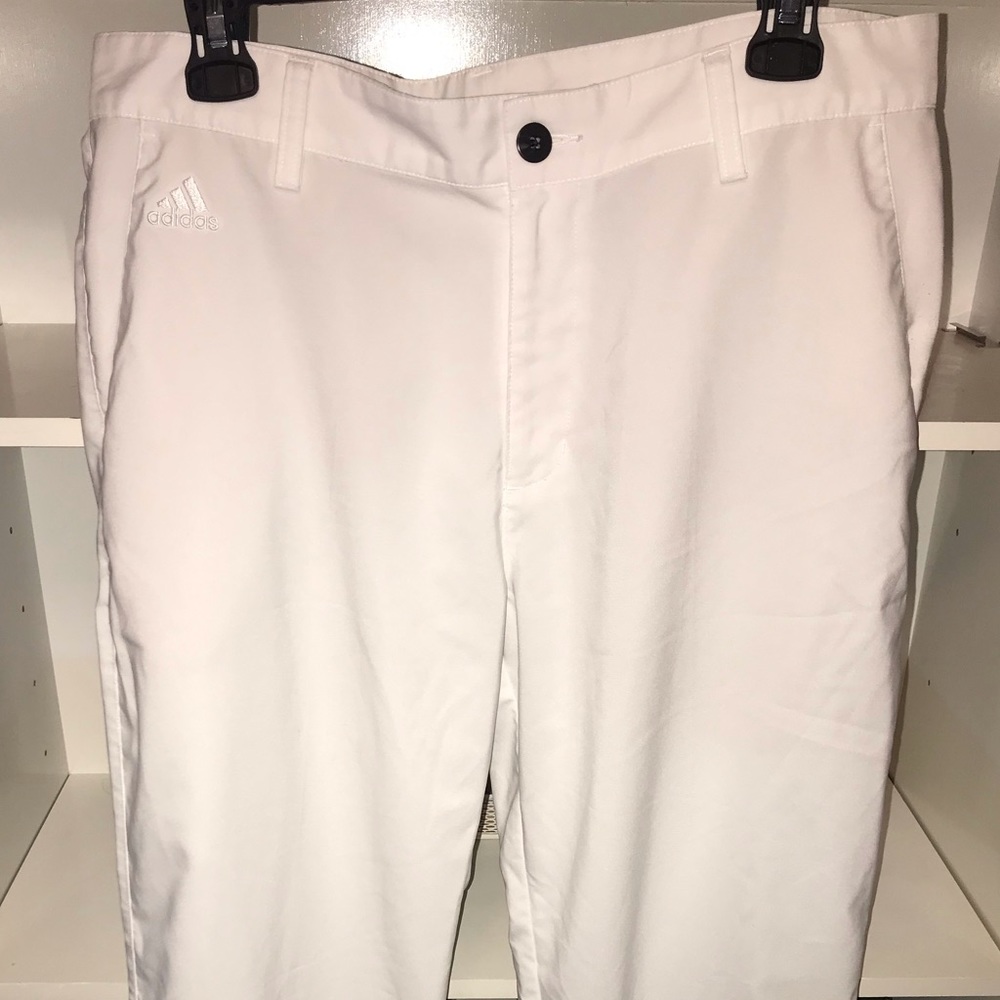 Adidas white golf pants